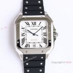 GF Factory Swiss Replica Santos de Cartier Large Model Watch GF 9015 Stainless Steel_th.jpg